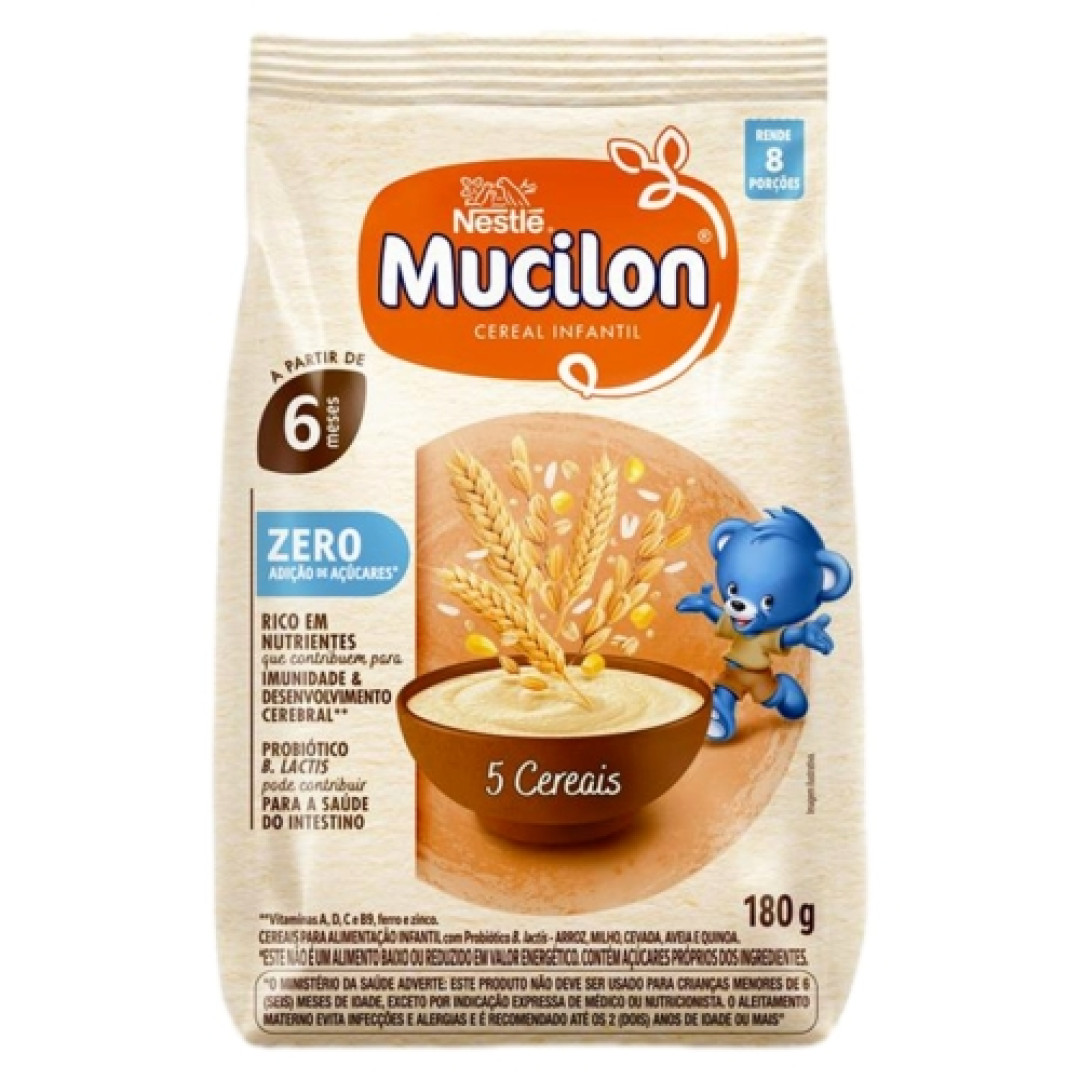 Detalhes do produto Cereal Mucilon 180Gr Nestle 5 Cereais
