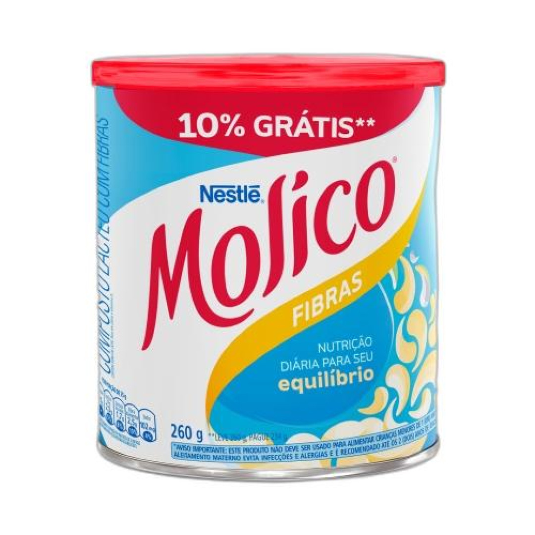 Detalhes do produto Leite Po Molico Lt 260Gr Nestle Fibras