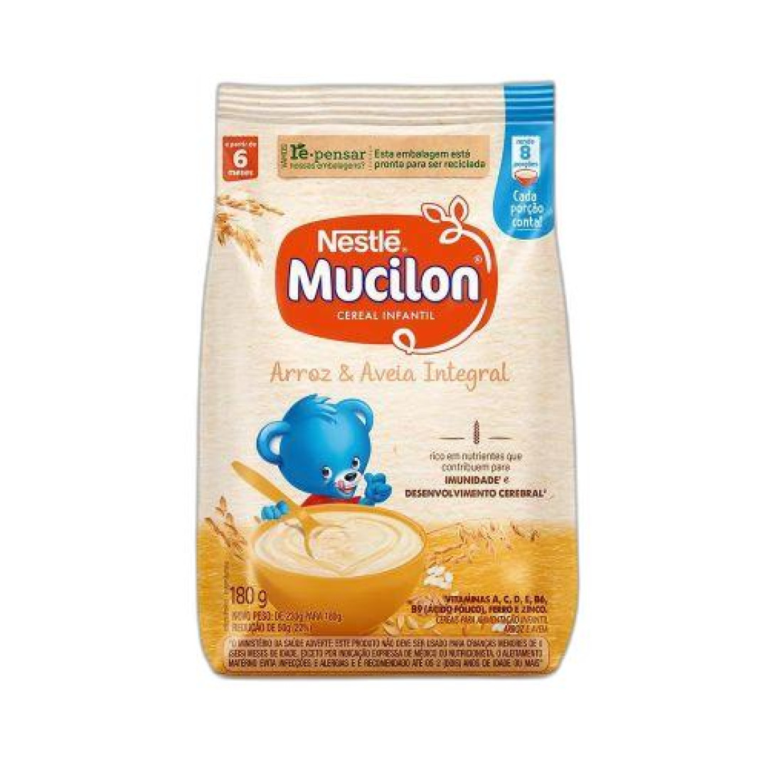 Detalhes do produto Cereal Mucilon 180Gr Nestle Arroz.aveia