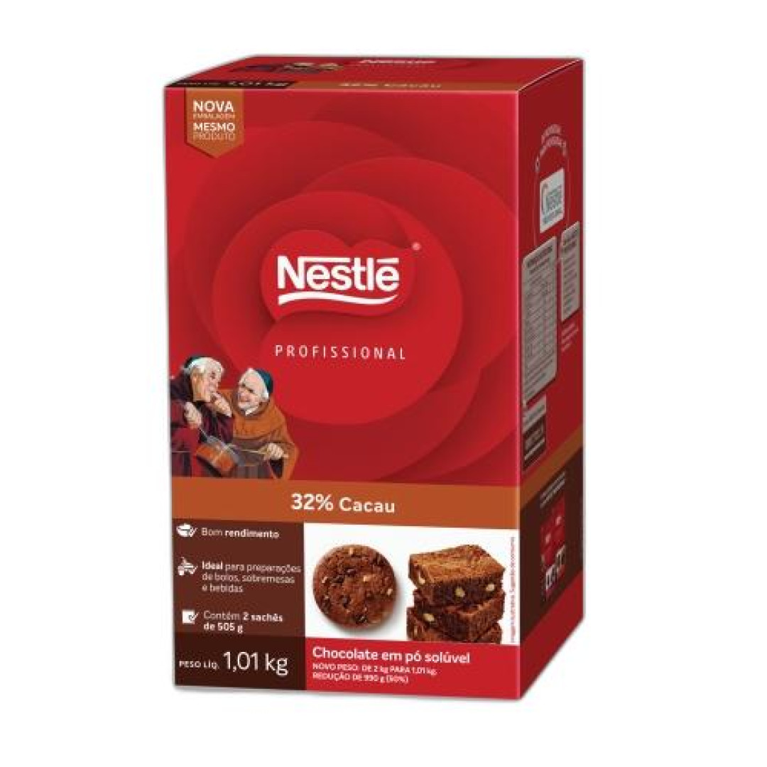 Detalhes do produto Nestle Choc Po Solu 32% 1,01Kg Chocolate