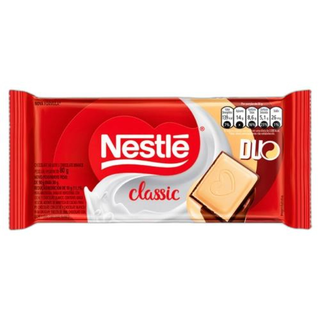 Detalhes do produto Choc Classic Duo 80Gr Nestle  .