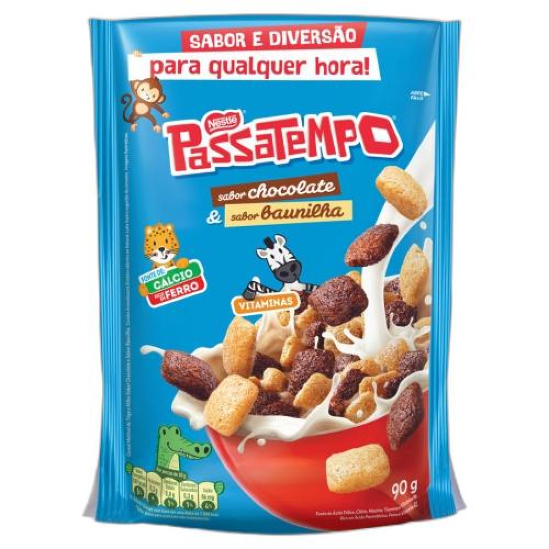 Detalhes do produto Cereal Passatempo 90Gr Nestle Baunilha.choc