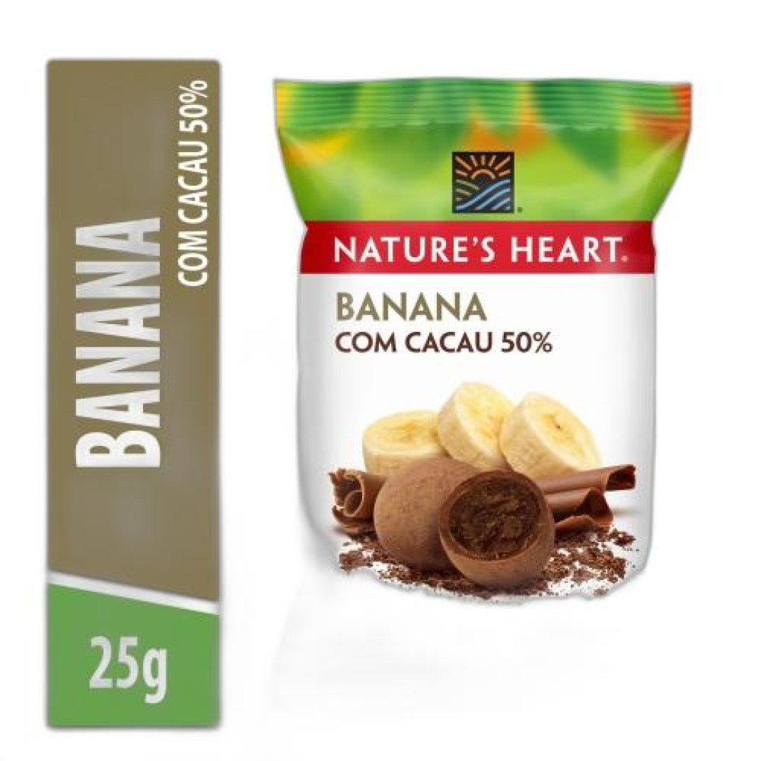 Detalhes do produto Fruta Seca Nature's Heart 50% 25Gr Nestl Banana Cacau