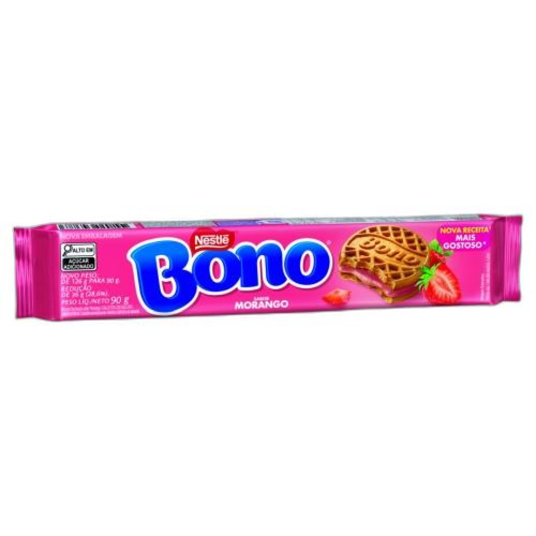 Detalhes do produto Bisc Rech Bono 90Gr Nestle Morango