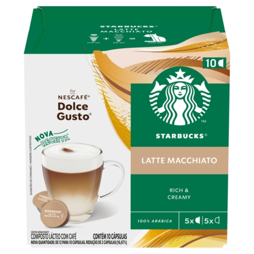 Detalhes do produto Cafe Starbucks Cap 10Un Nescafe Latte Macchiato