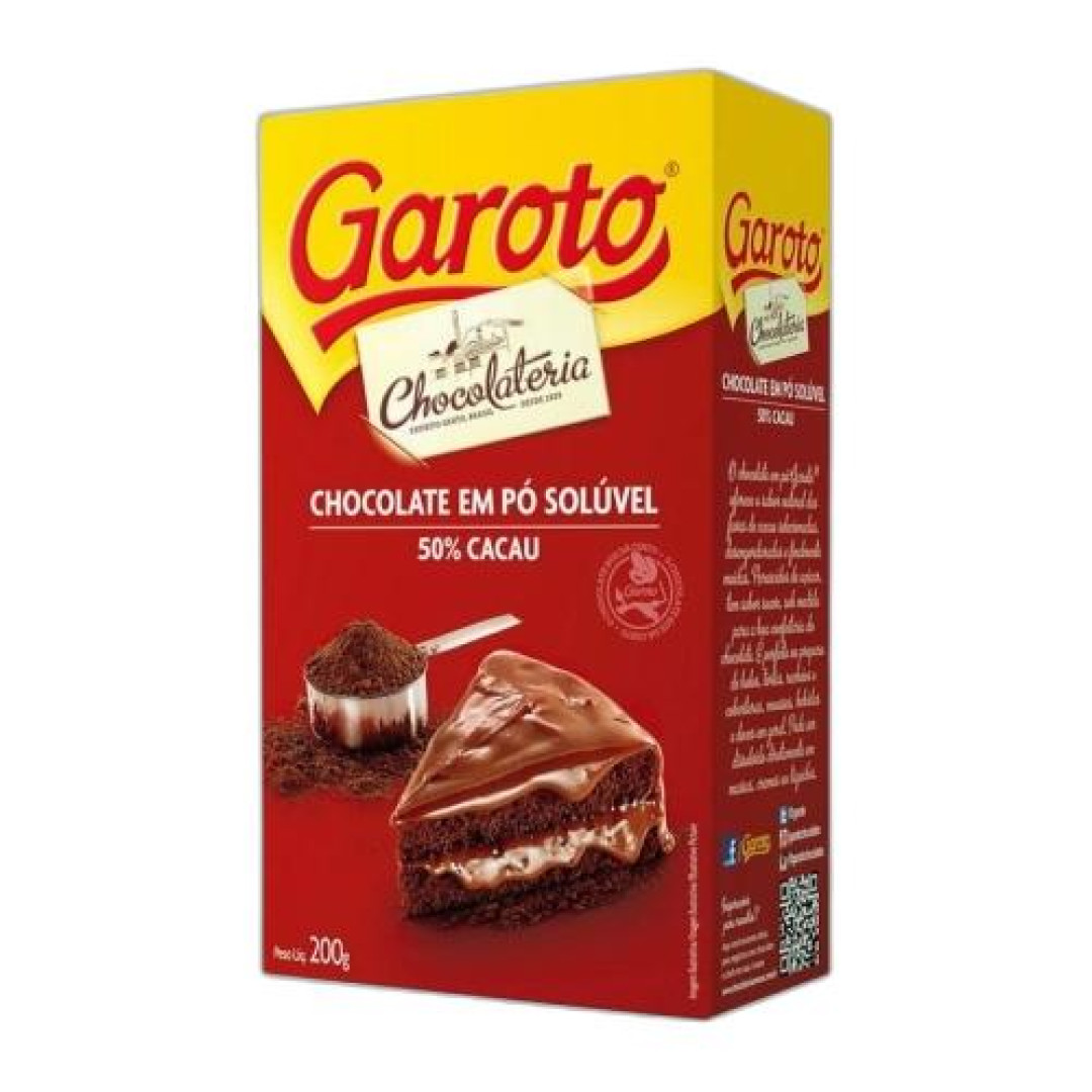 Detalhes do produto Choc Po Soluvel 50% Chocolateria 200Gr G .