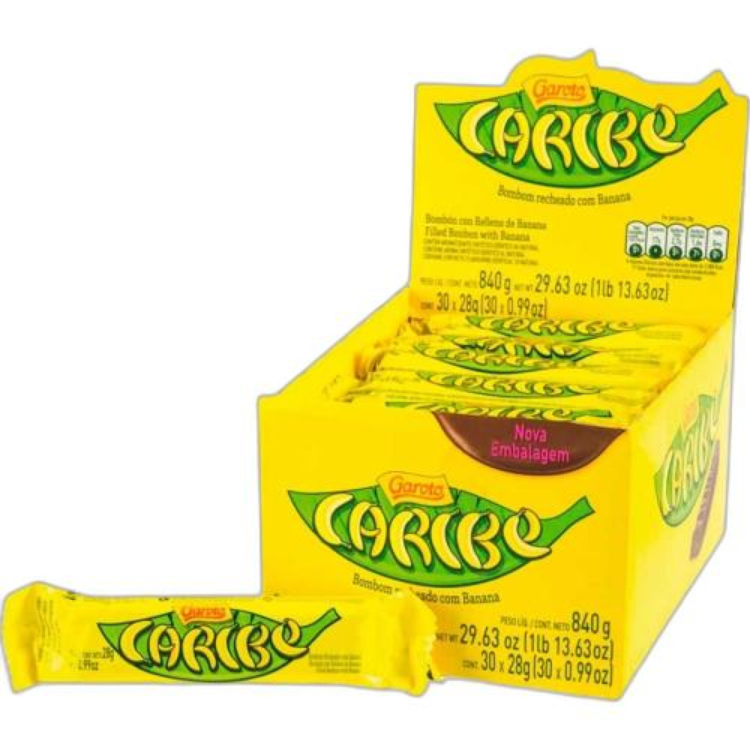 Detalhes do produto Choc Caribe Dp 30X28Gr Nestle Banana
