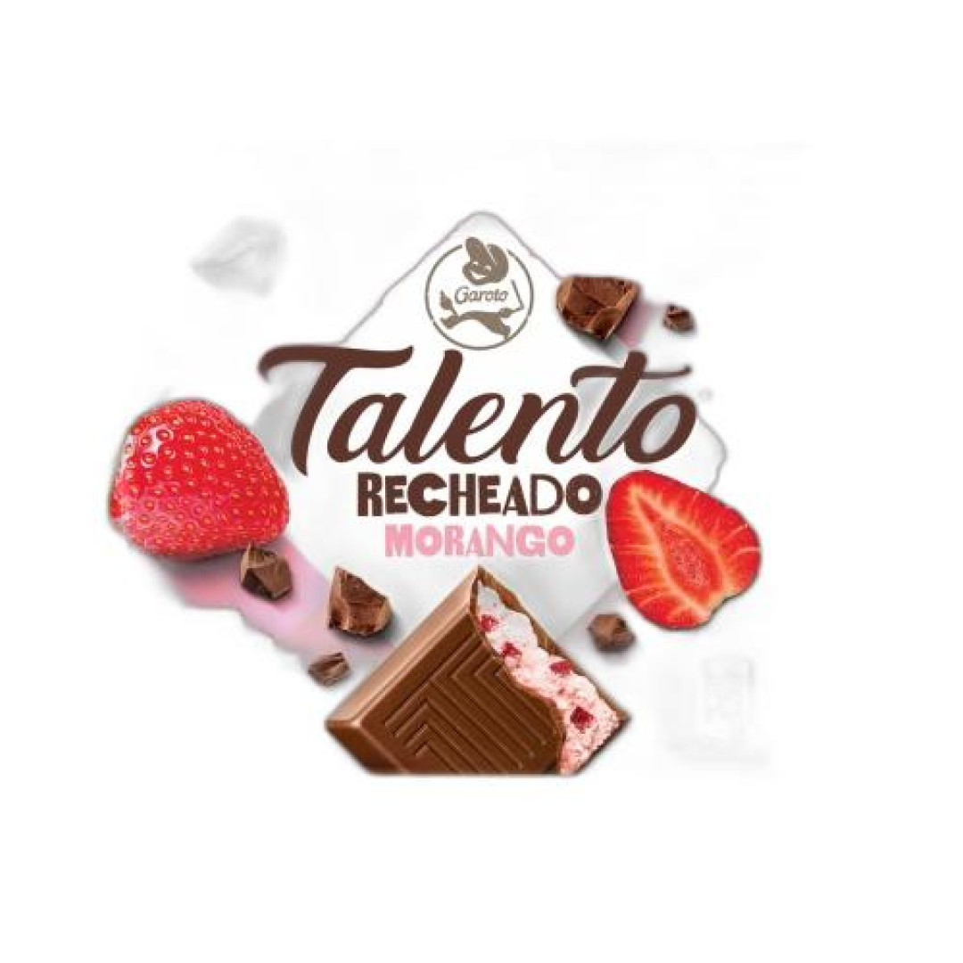 Detalhes do produto Choc Rech Talento 85Gr Garoto Morango