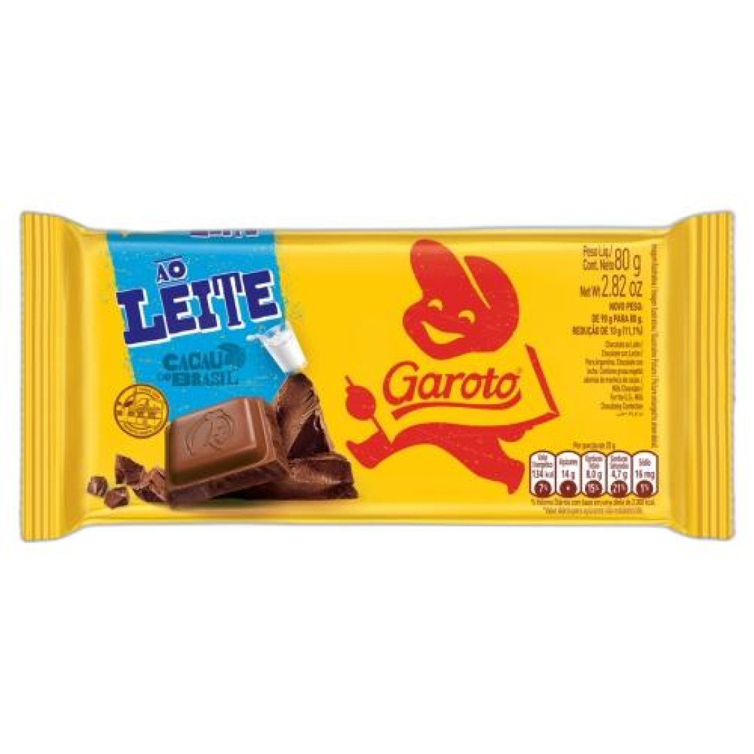 Detalhes do produto Choc 80Gr Garoto Ao Leite
