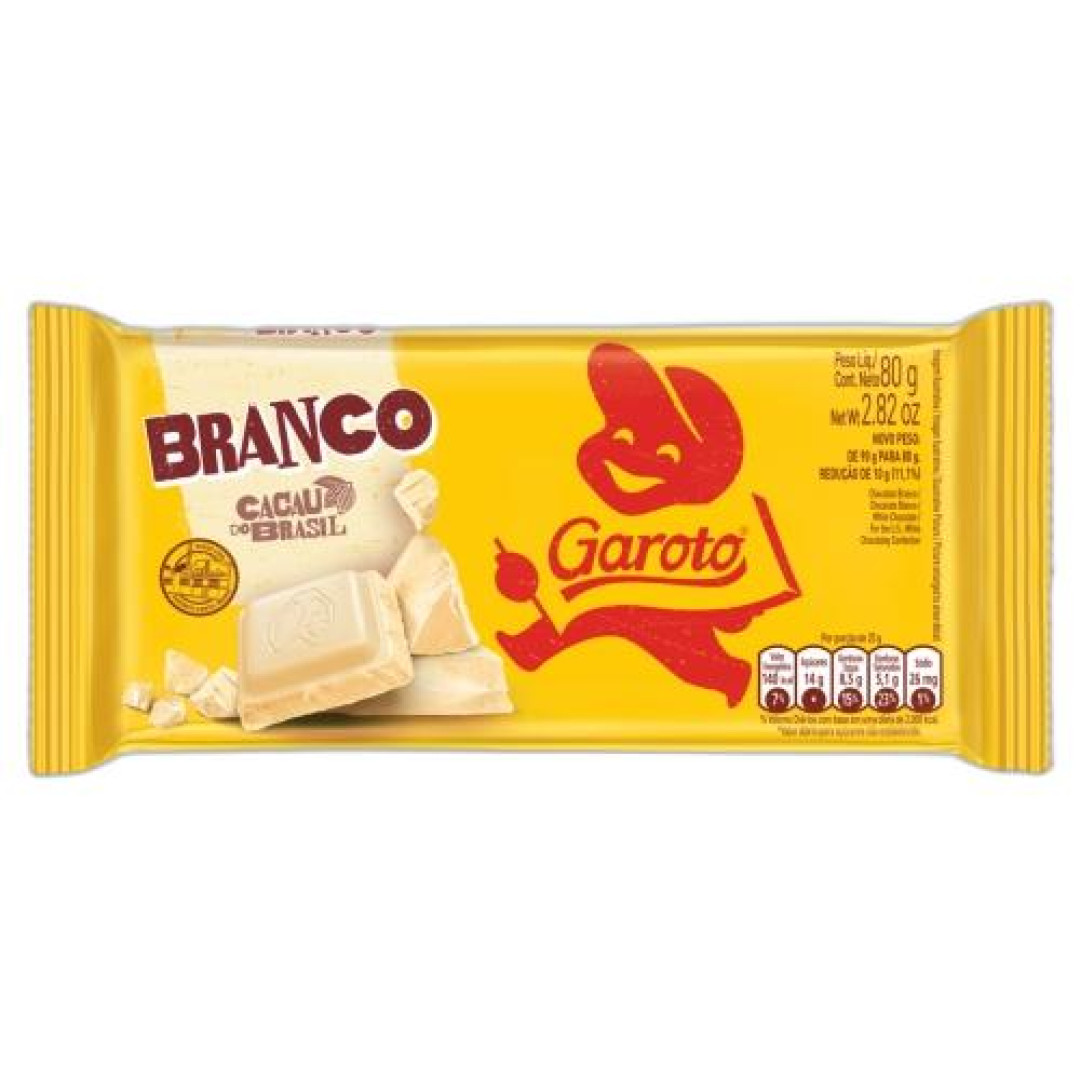 Detalhes do produto Choc 80Gr Garoto Choc Bco