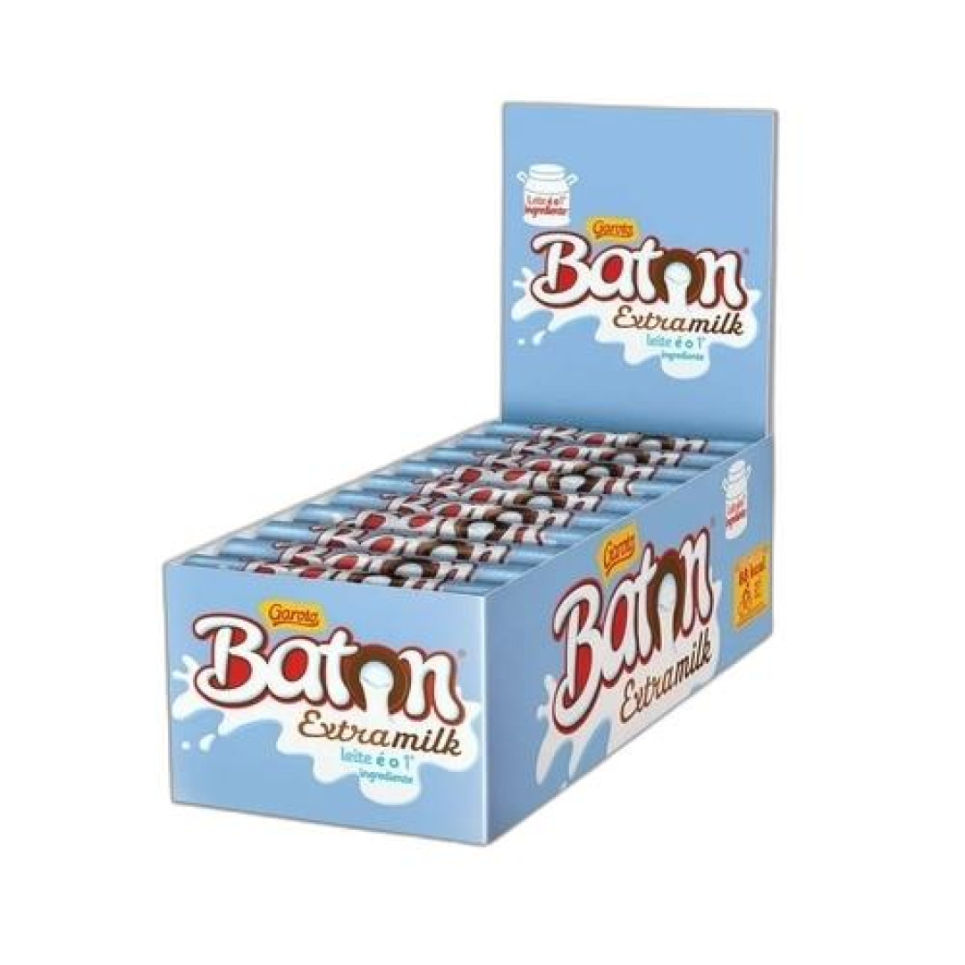 Detalhes do produto Choc Baton Extra Milk 30X16Gr Garoto Ao Leite