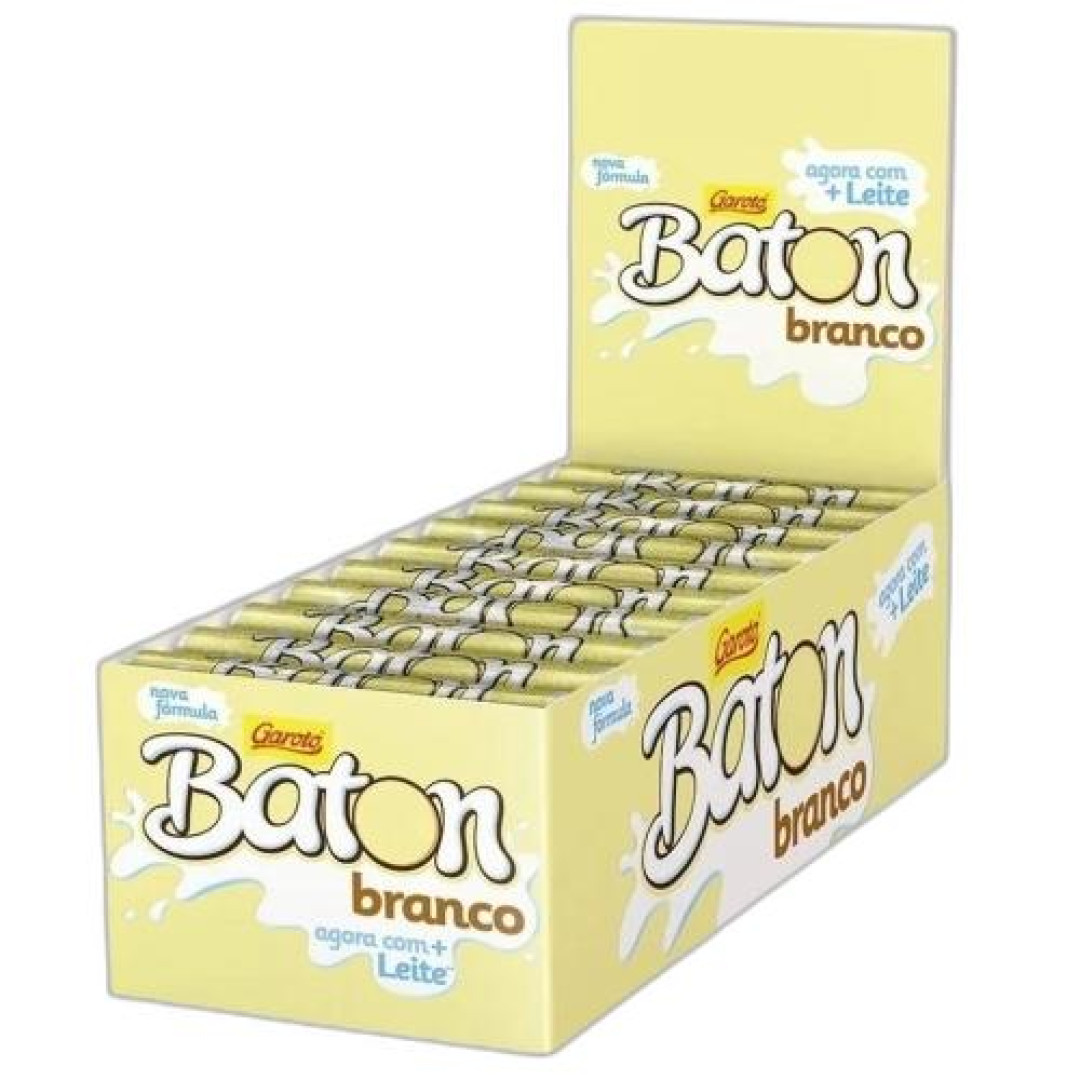 Detalhes do produto Choc Baton 30X16Gr Garoto Choc Bco