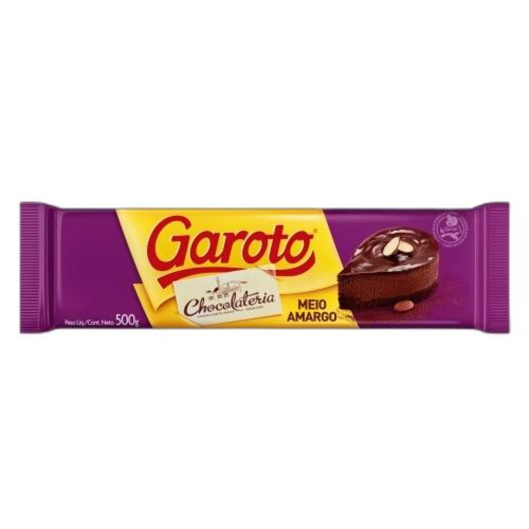 Detalhes do produto Cobert 500Gr Garoto Meio Amargo