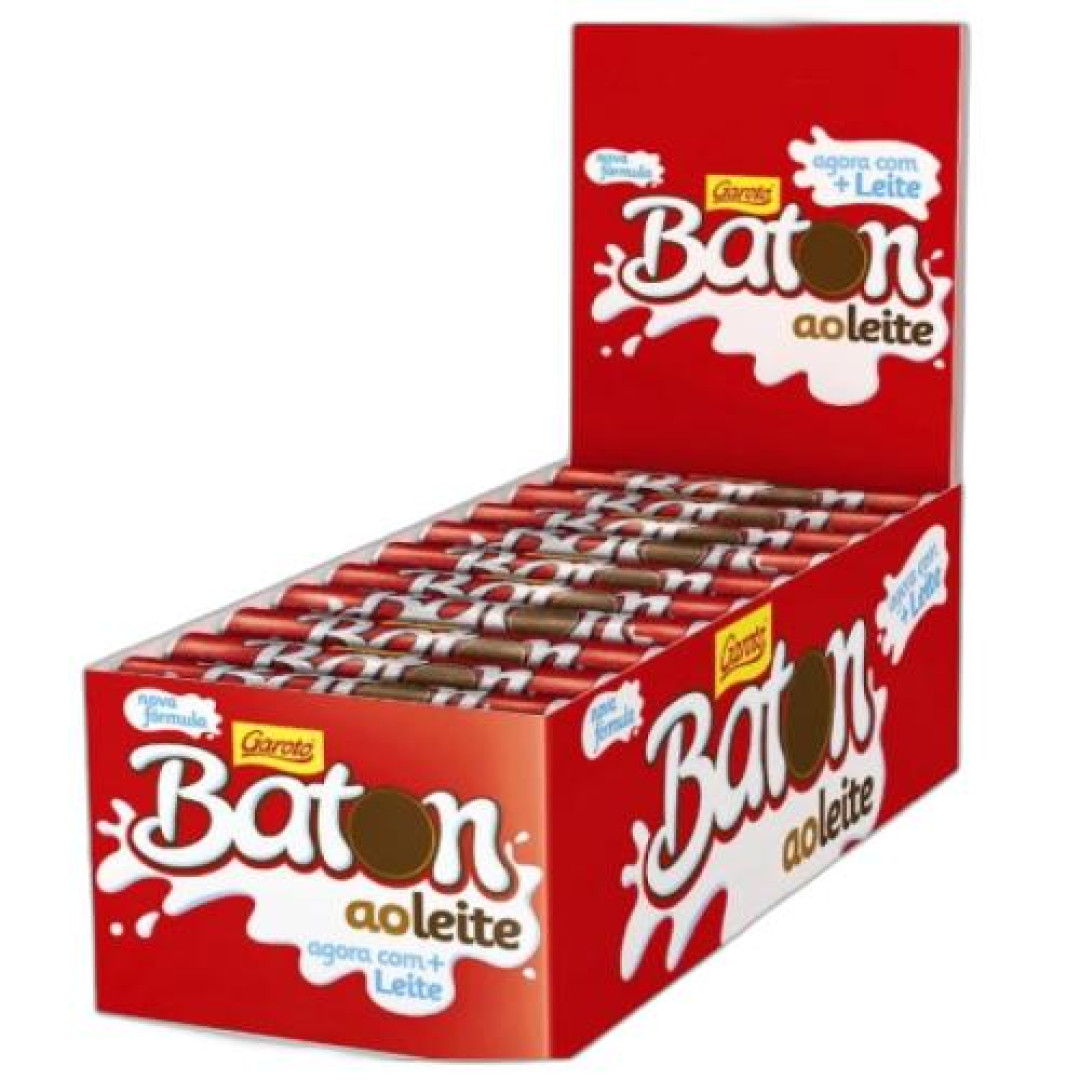 Detalhes do produto Choc Baton 30X16Gr Garoto Ao Leite