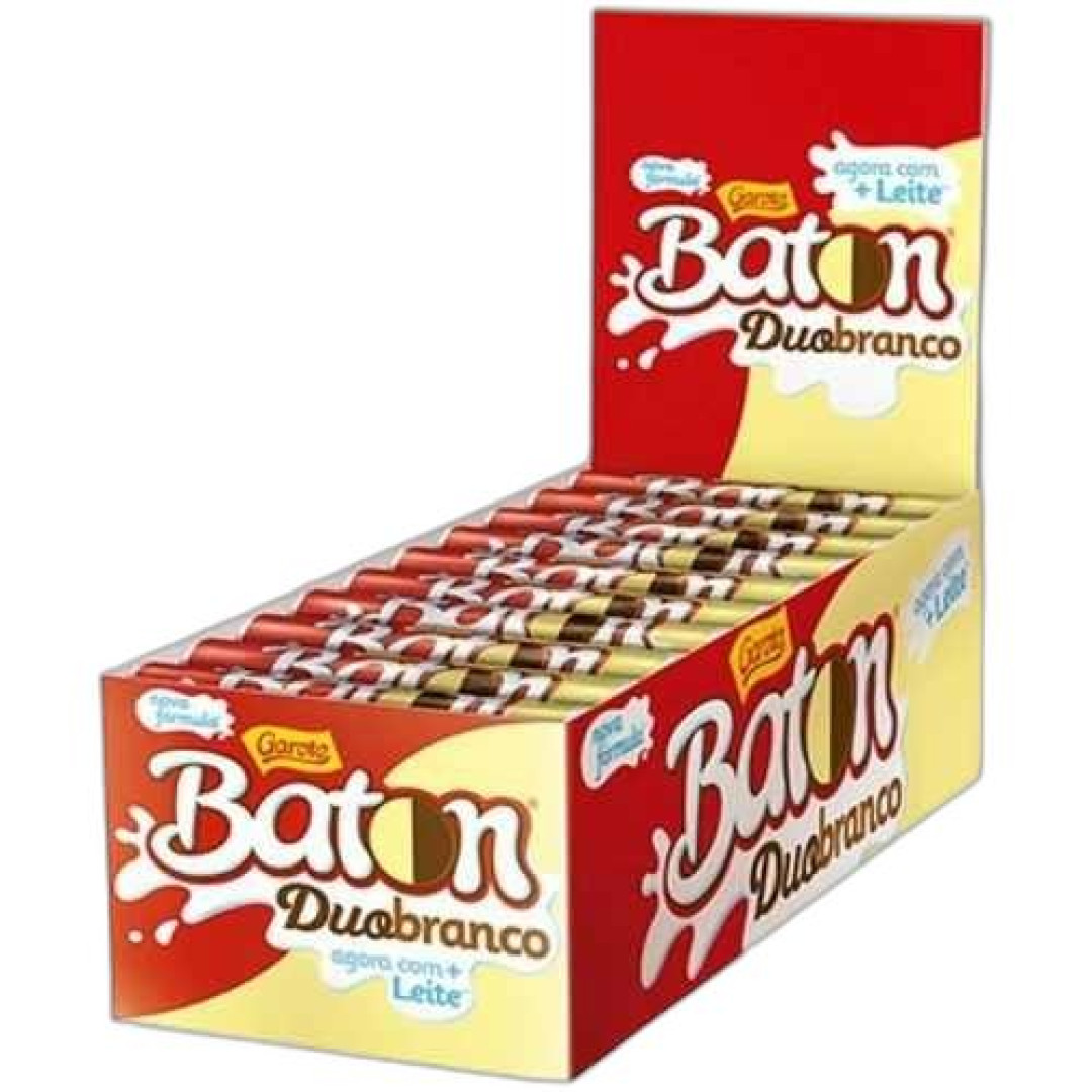 Detalhes do produto Choc Baton Duo 30X16Gr Garoto Choc.choc Bco