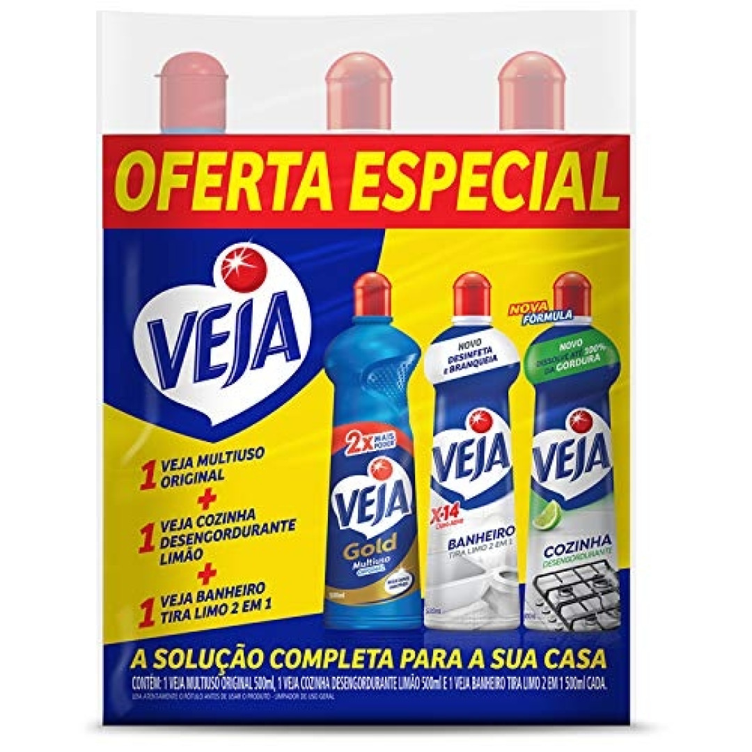 Detalhes do produto Multiuso Veja Compl Promo 3X500Ml Reckit Sortido