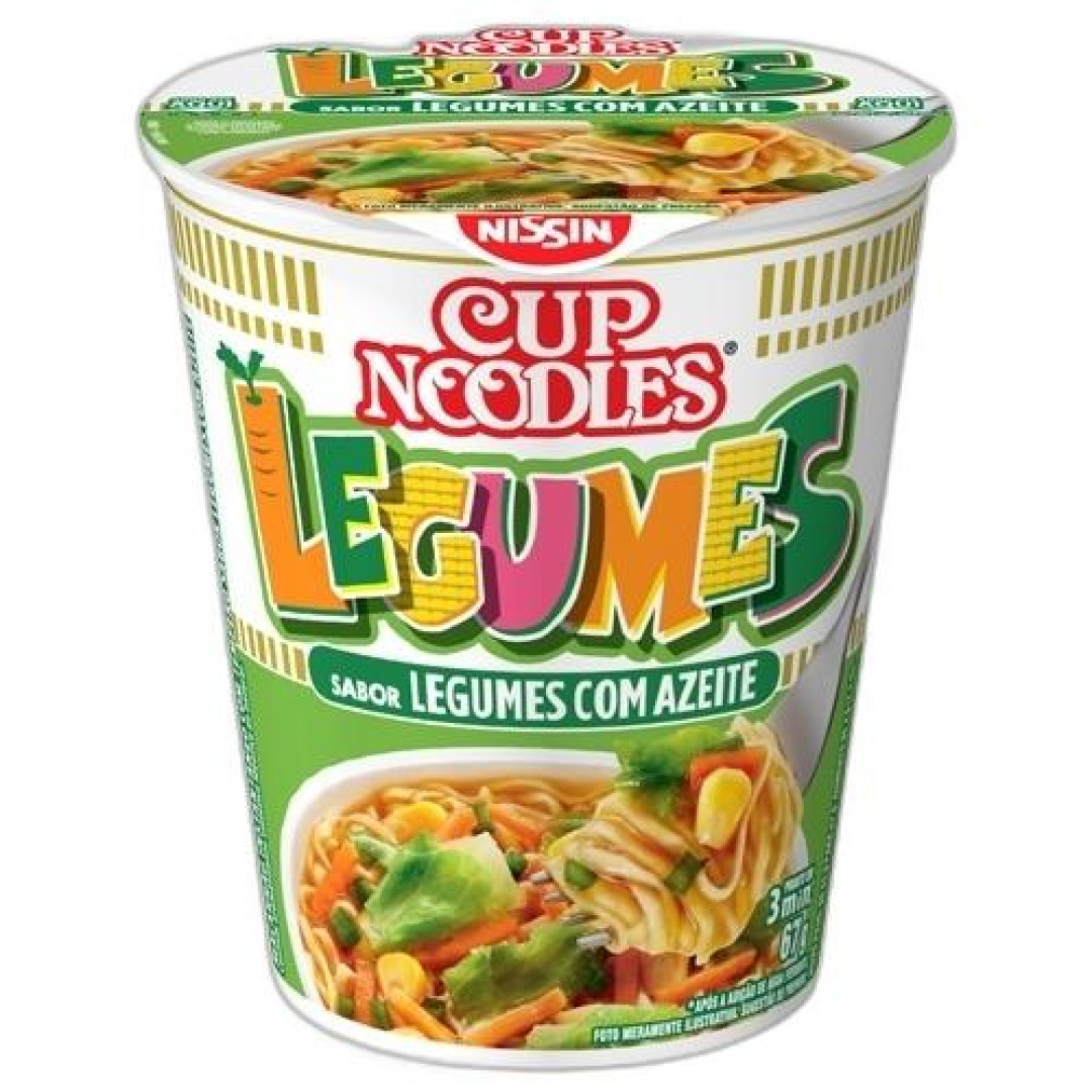 Detalhes do produto Macarrao Inst Cup Noodles 67Gr Nissin Legumes Azeite