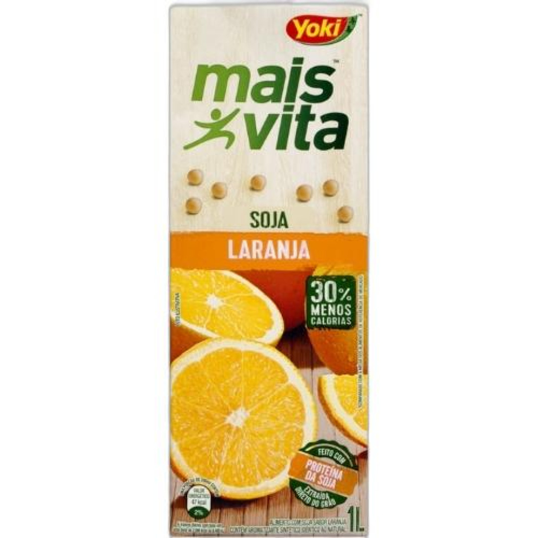Detalhes do produto Suco Mais Vita Soja 01Lt Yoki Laranja