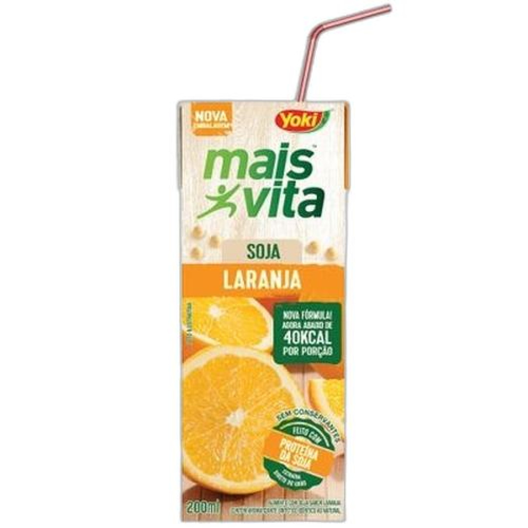 Detalhes do produto Suco Mais Vita Soja 200Ml Yoki Laranja