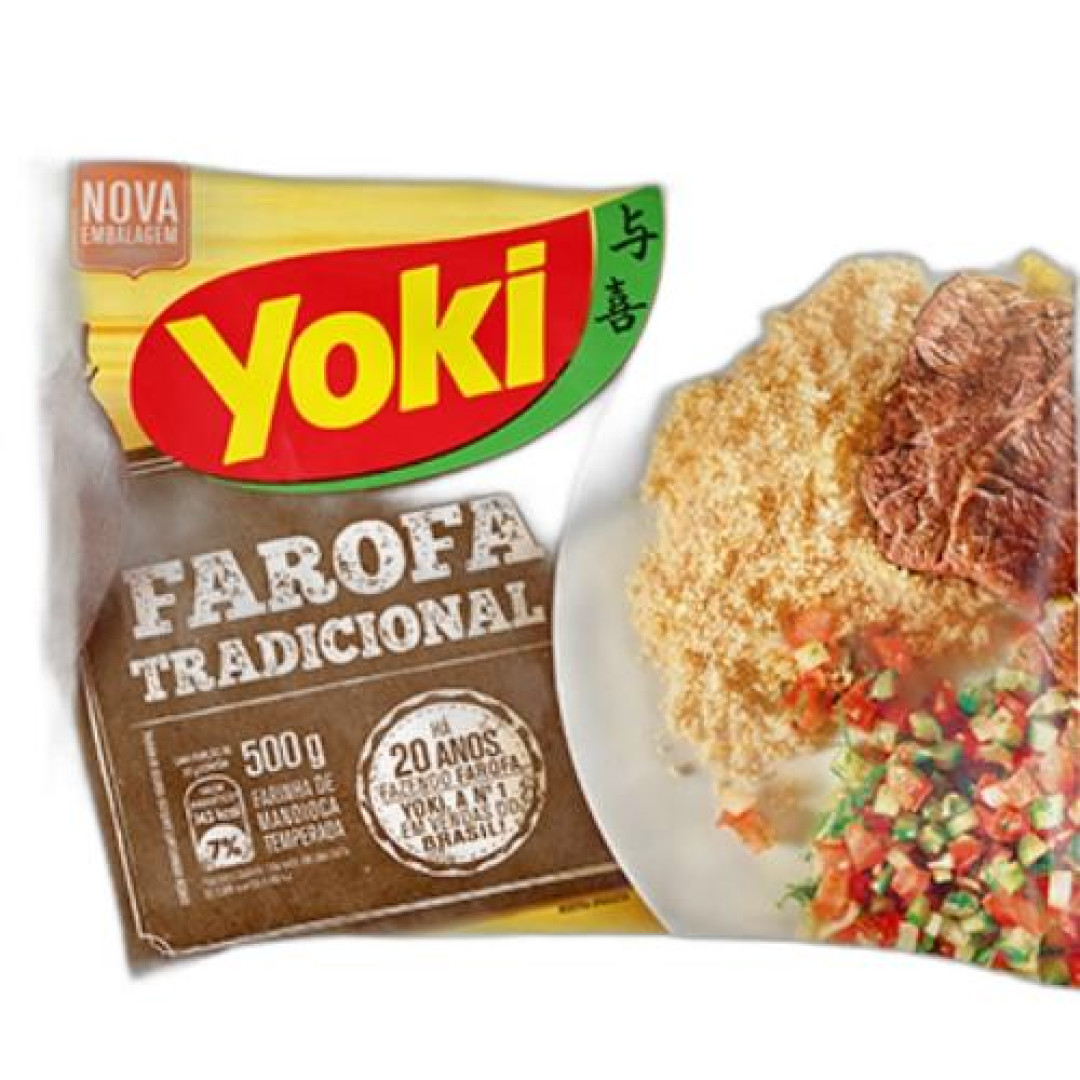 Detalhes do produto Farofa Pronta Temperada 500Gr Yoki Mandioca