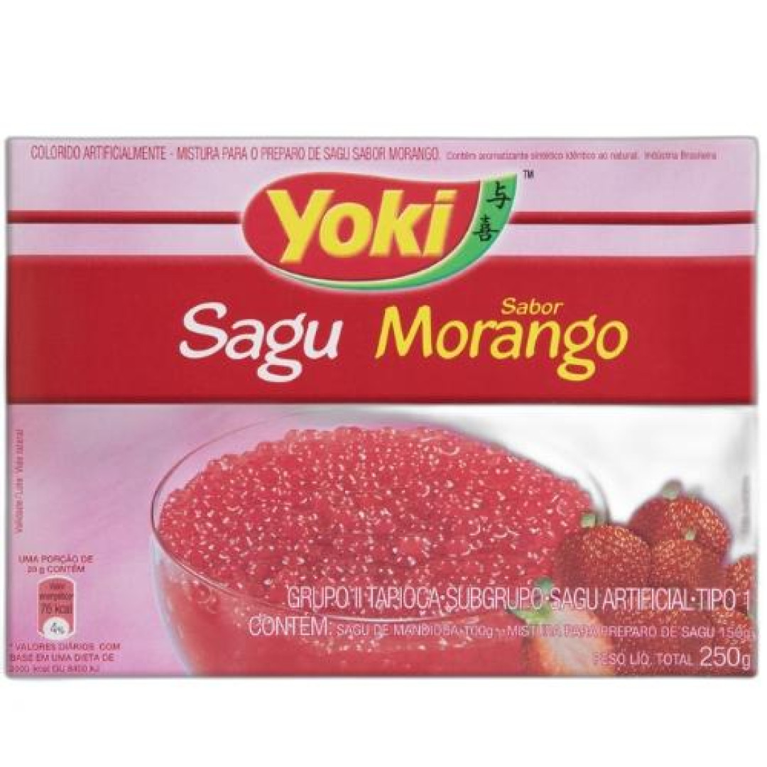 Detalhes do produto Mistura Sagu Tipo 1 250Gr Yoki Morango