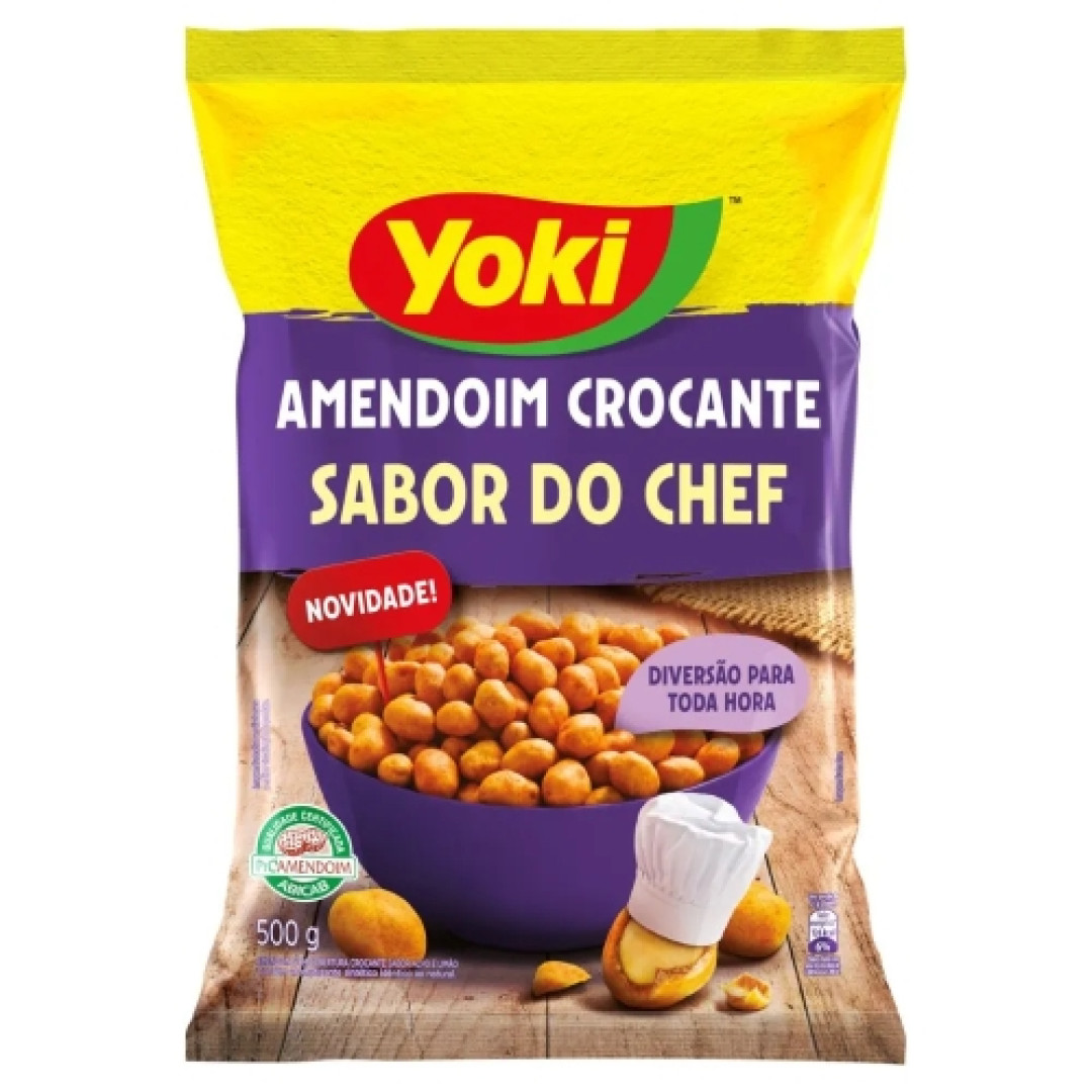 Detalhes do produto Amendoim Crocante Sabor Chef 500Gr Yoki Alho E Limao