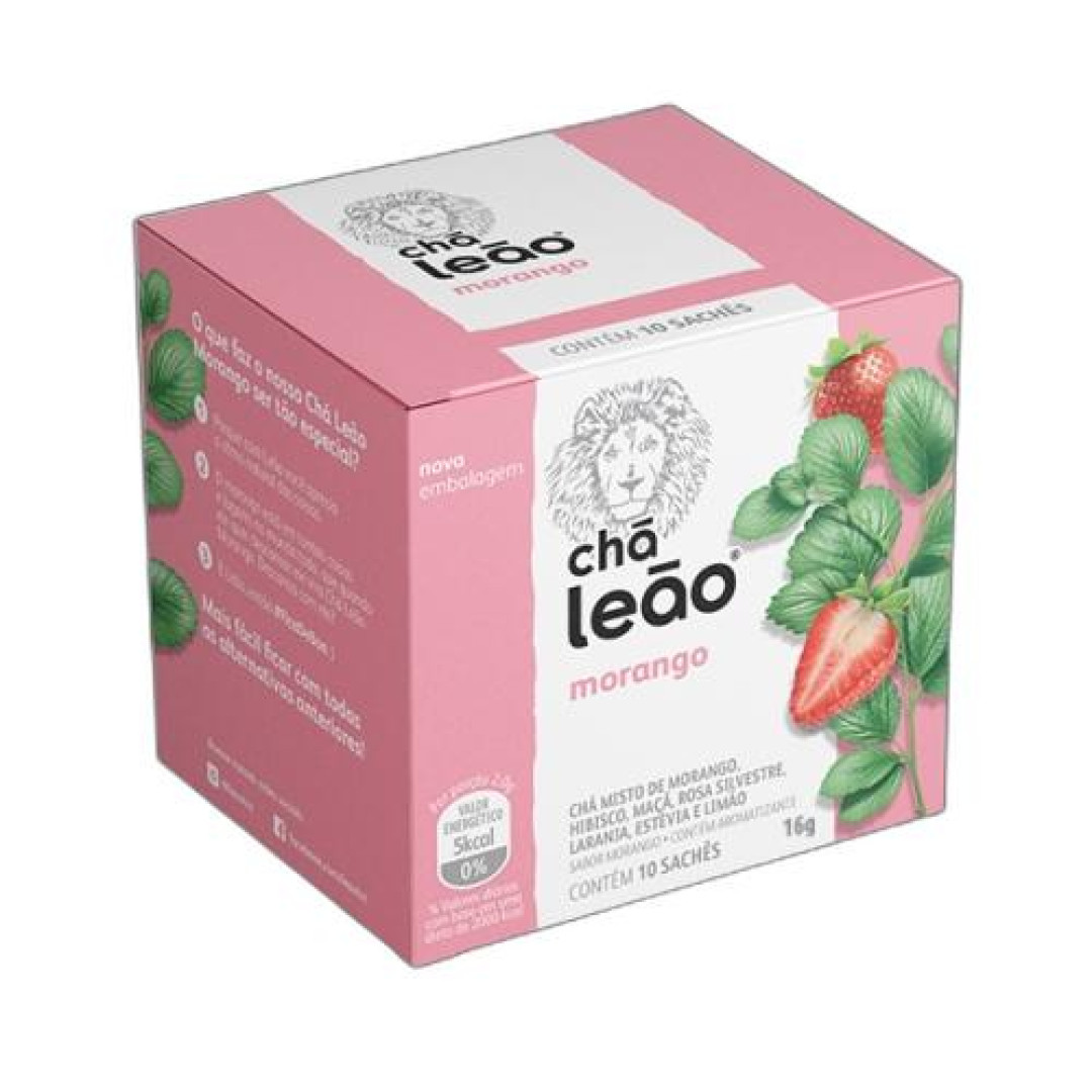 Detalhes do produto Cha 16Gr (10Un) Leao Morango