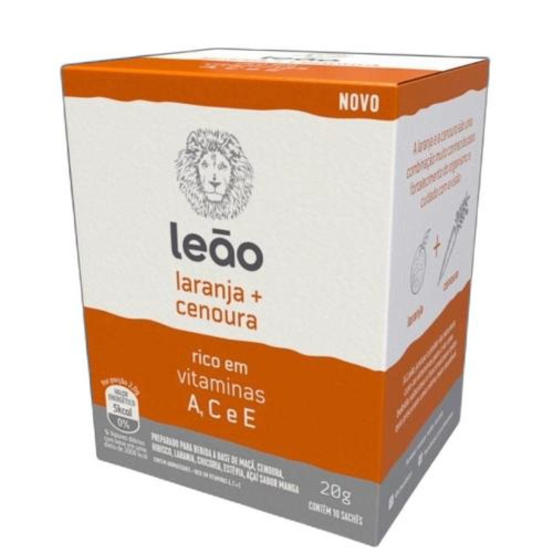 Detalhes do produto Cha Vitaminico Envelope 10Un Leao Laranja.cenoura