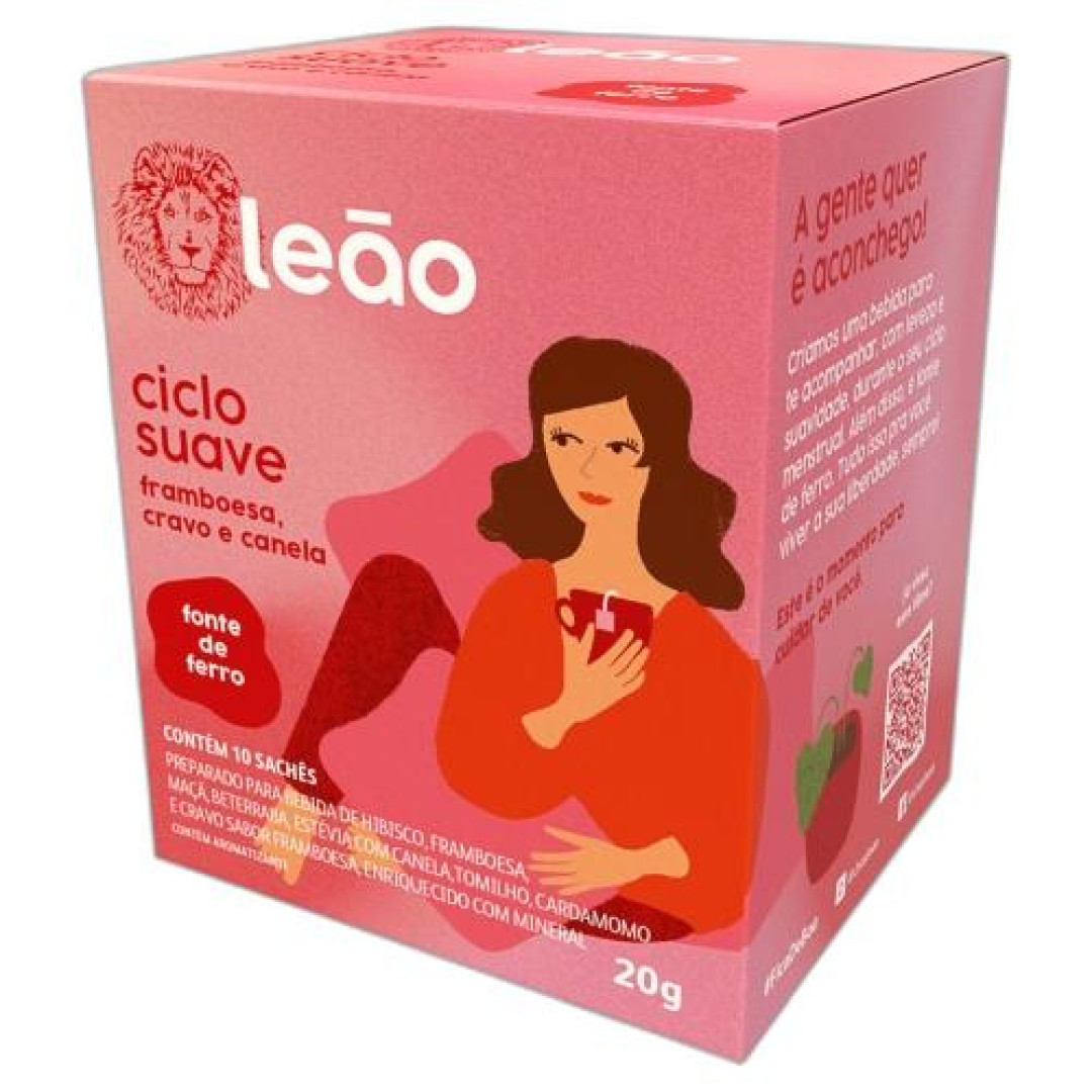 Detalhes do produto Cha Ciclo Suave 20Gr (10Un) Leao Framb.crav.cane