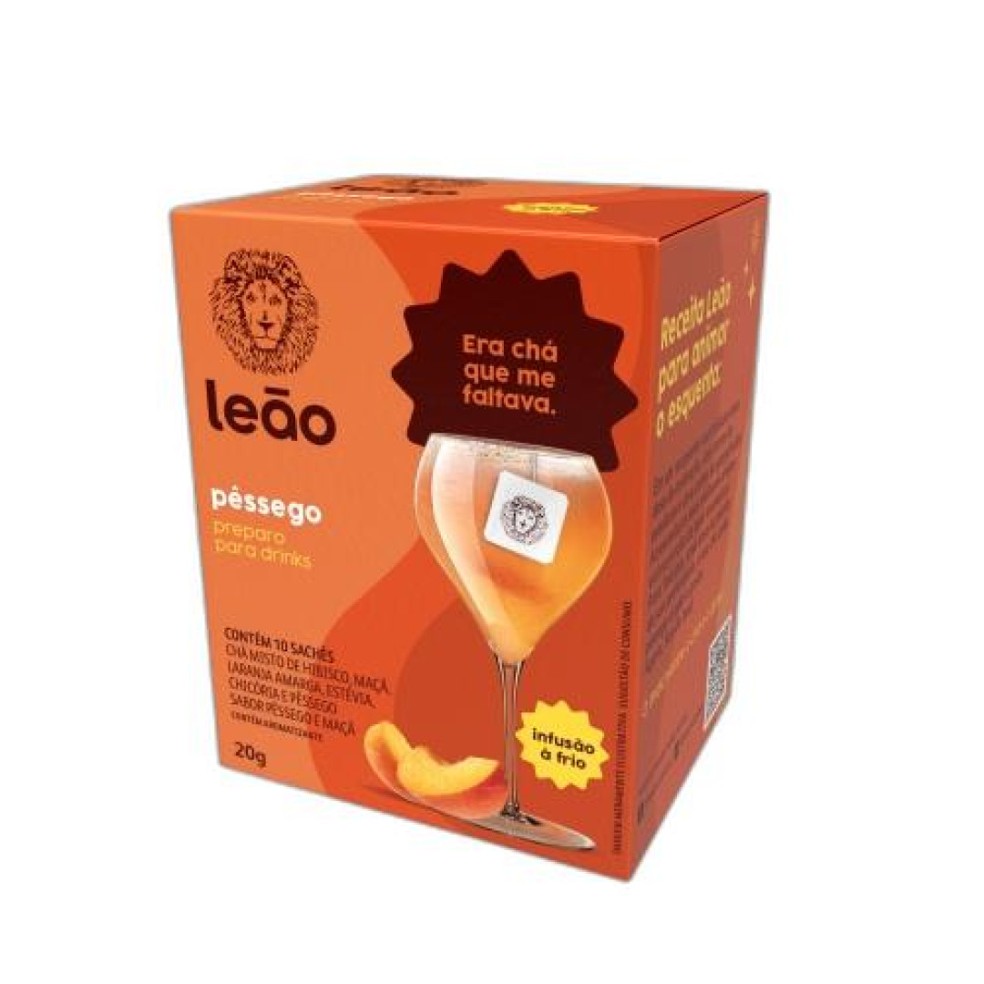 Detalhes do produto Cha Drinks 20Gr 10Un Leao Pessego