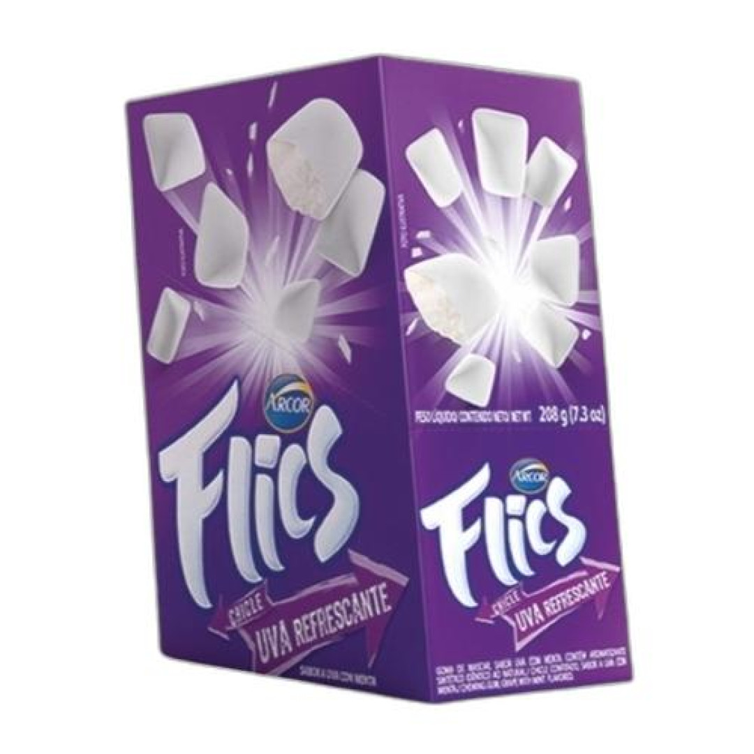 Detalhes do produto Chicle Flics Blister 12Un Arcor Uva