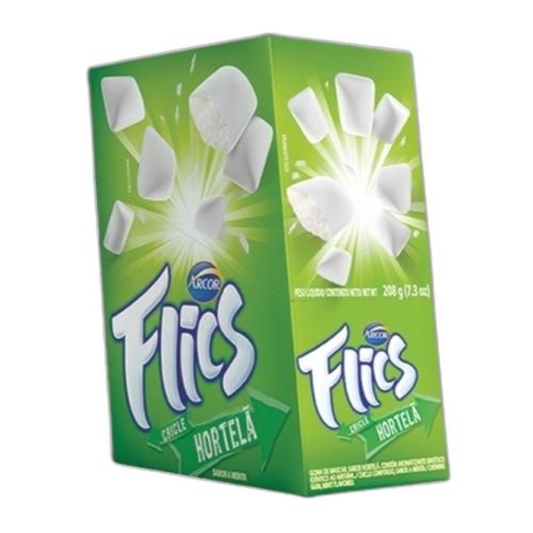 Detalhes do produto Chicle Flics Blister 12Un Arcor Hortela