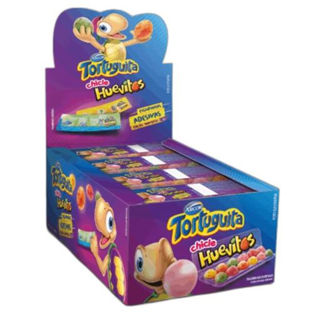 Detalhes do produto Chicle Huevitos Tortuguita 12X25Gr Arc Frutas
