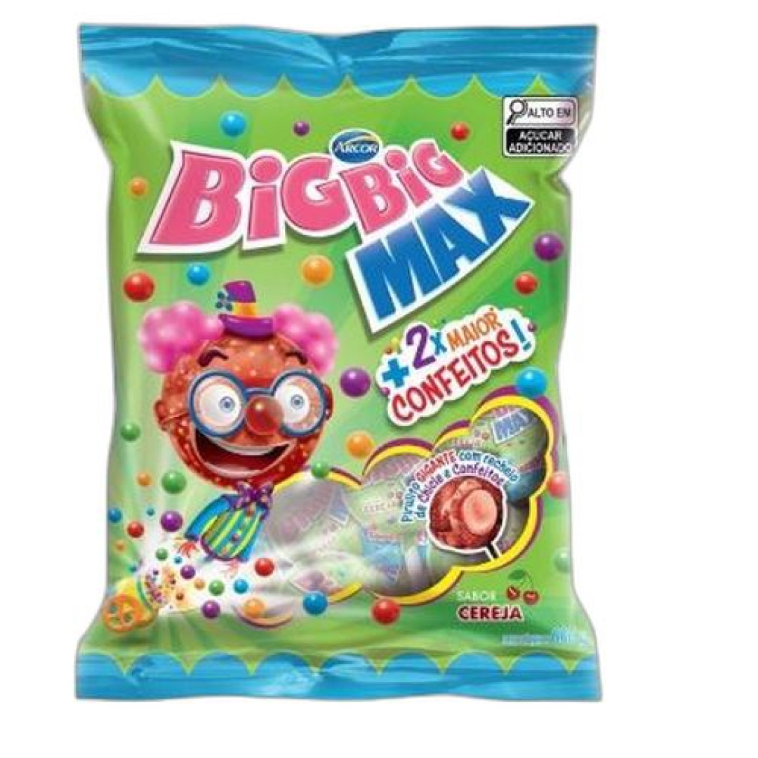 Detalhes do produto Pirl Chicle Big Big Max 600Gr Arcor Cereja.confeito