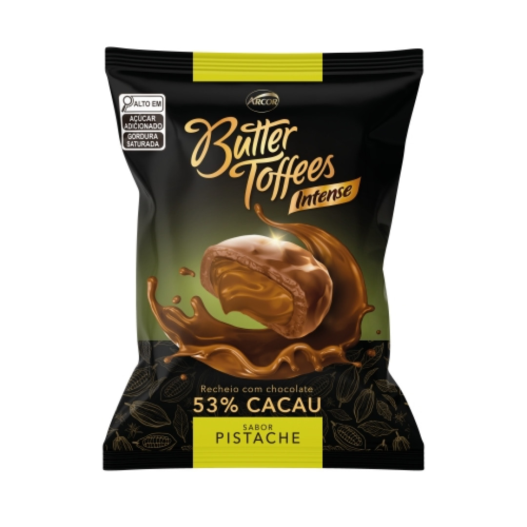 Detalhes do produto Bala Butter Toffees 53% 500Gr Arcor Pistache