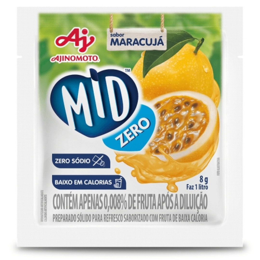 Detalhes do produto Refrc Po Zero Mid 8Gr Ajinomot Maracuja