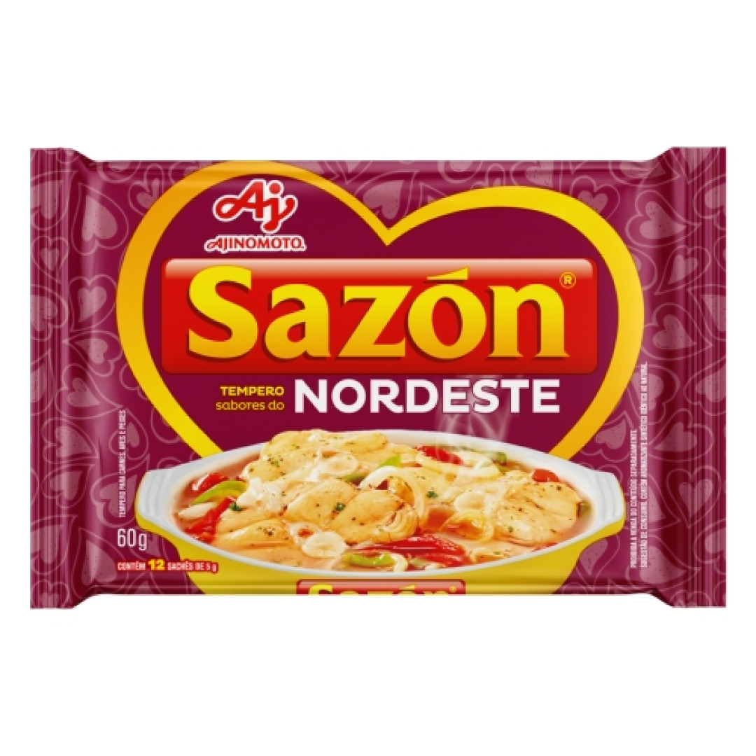 Detalhes do produto Tempero Sazon 60Gr Ajinomoto Nordeste