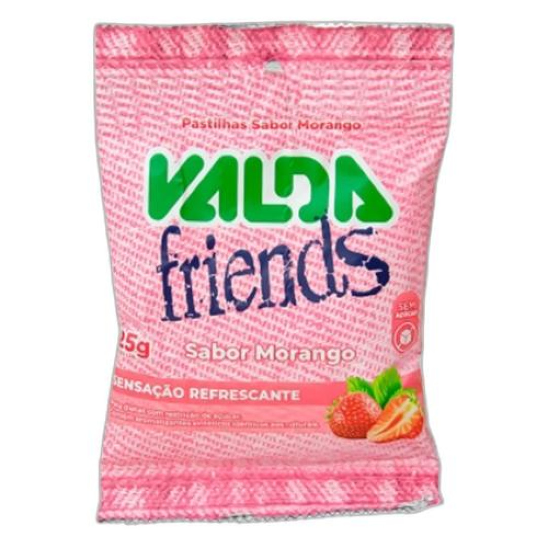 Detalhes do produto Pastilhas Friends Sem Acucar 25G Valda Morango