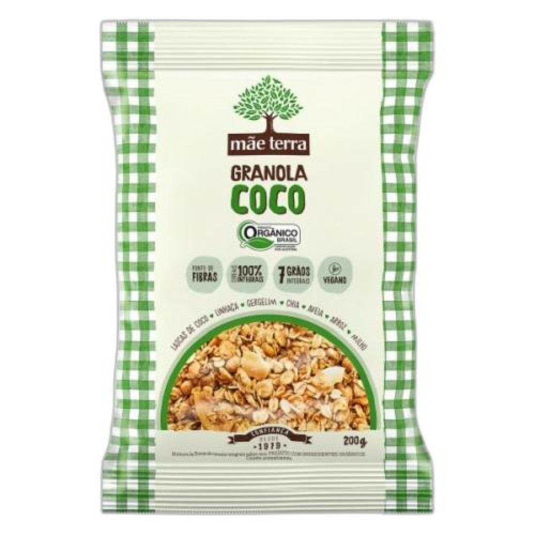 Detalhes do produto Granola Organica 200Gr Mae Terra Coco