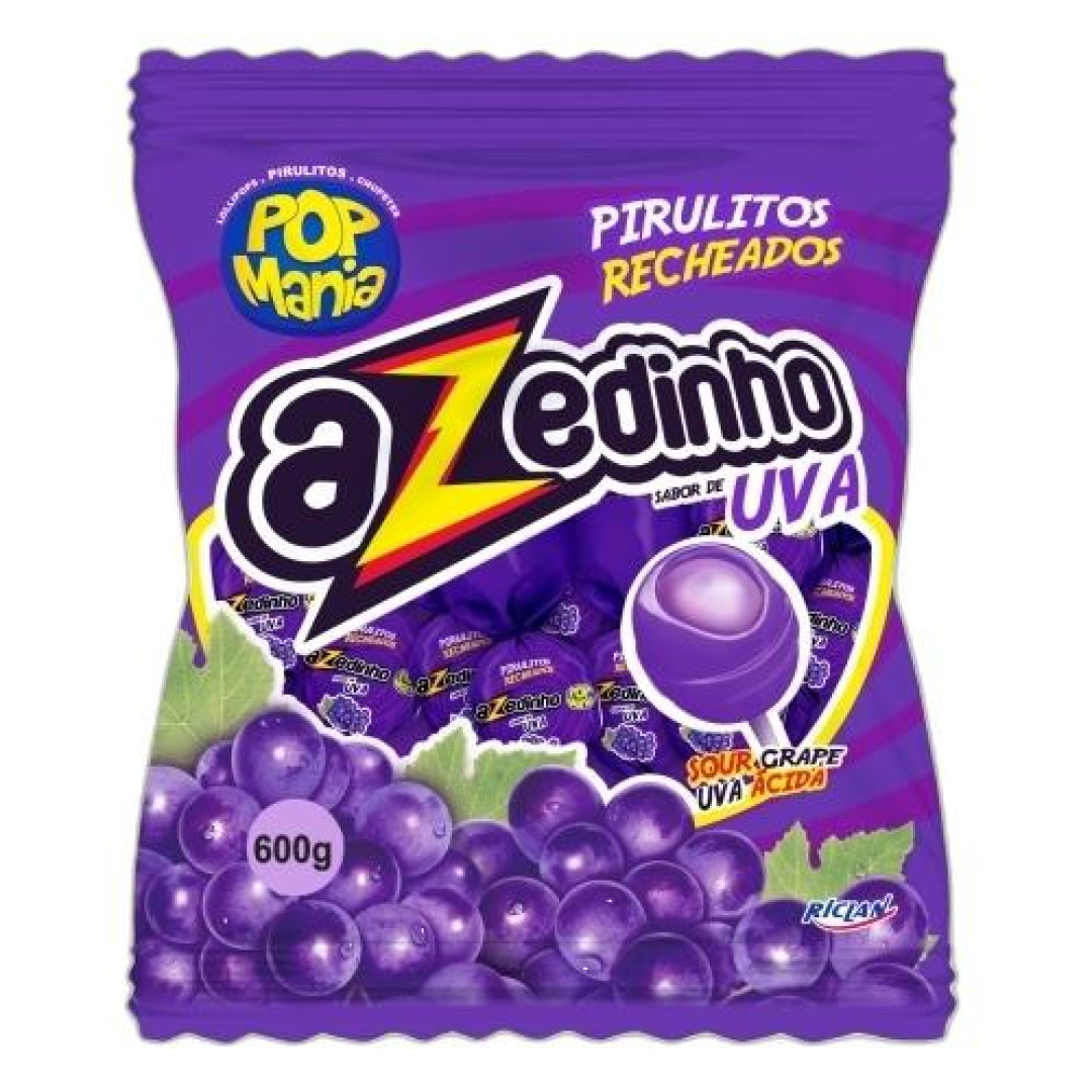 Detalhes do produto Pirl Chicle Pop Mania Azedinho 50Un Ricl Uva