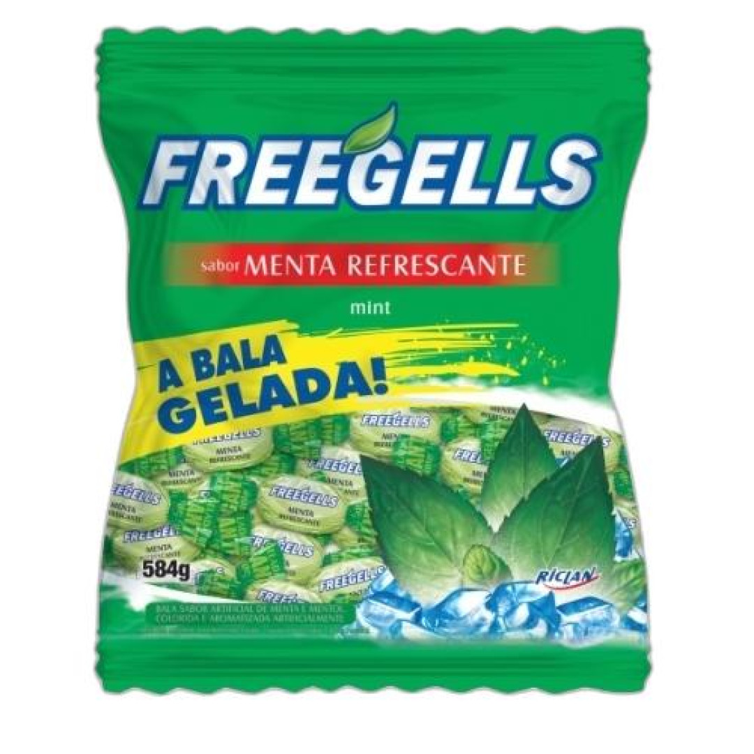 Detalhes do produto Bala Dura Freegells 584Gr Riclan Menta