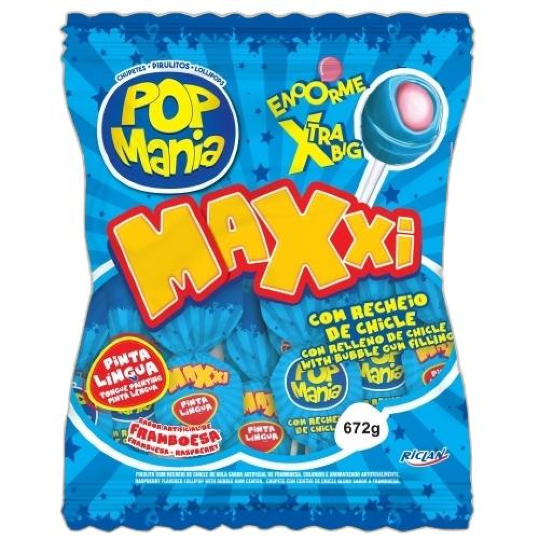 Detalhes do produto Pirl Pop Mania Maxxi Blue 24Un Riclan Framboesa