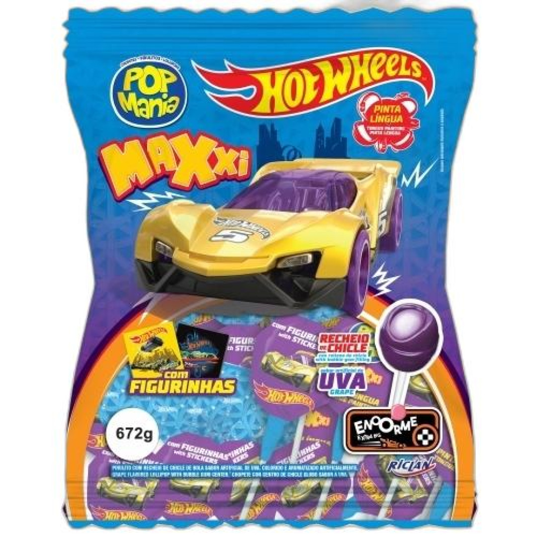 Detalhes do produto Pirl Pop Mania Maxxi Hot Wheels 24Un Ric Uva