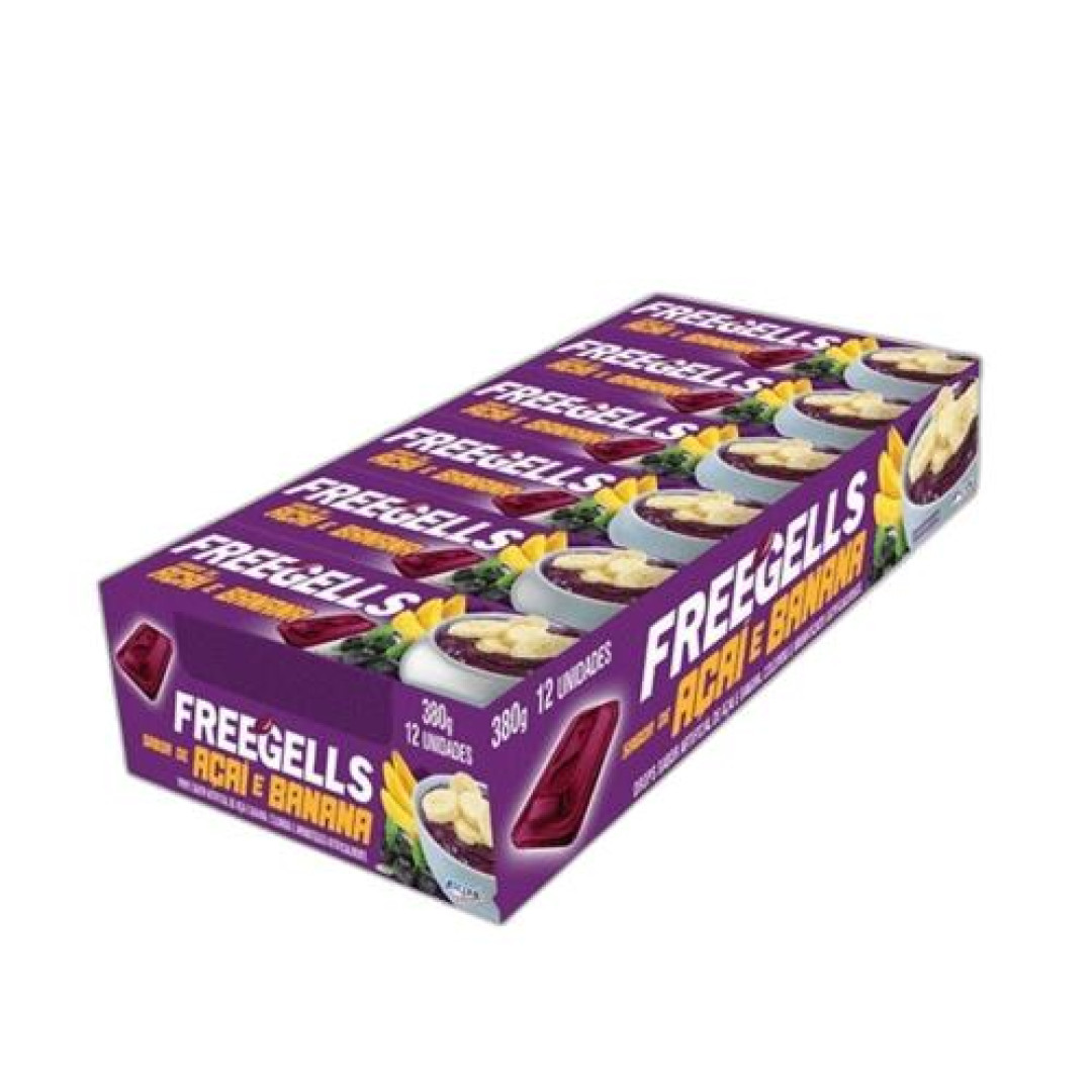 Detalhes do produto Drops Freegells 12Un Riclan Acai.banana