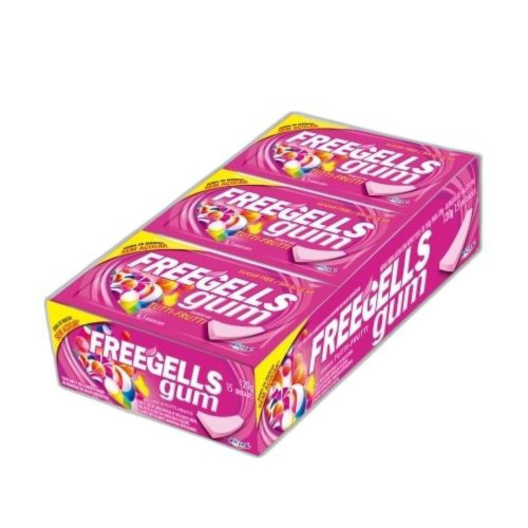 Detalhes do produto Chicle Freegells Gum 15Un Riclan Tutti Frutti