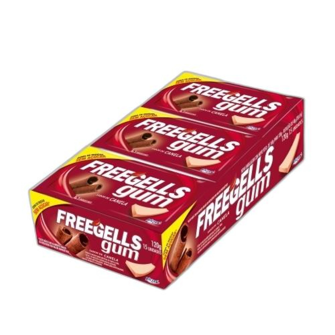 Detalhes do produto Chicle Freegells Gum 15Un Riclan Canela