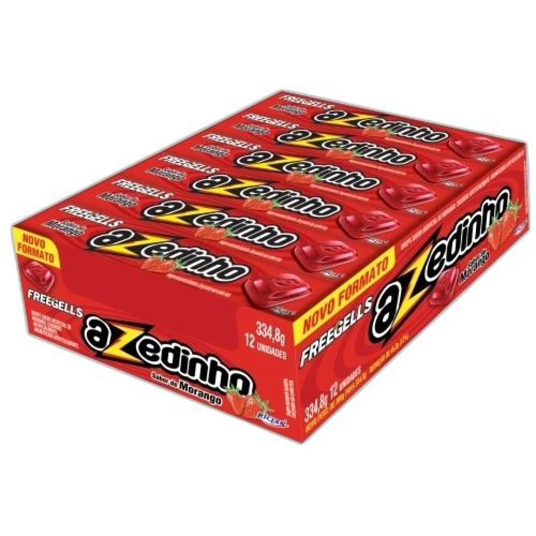 Detalhes do produto Drops Freegells Azedinho 12Un Riclan Morango