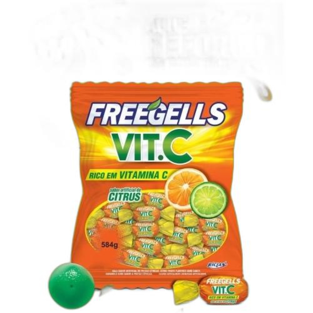 Detalhes do produto Bala Dura Freegells Vit C 584Gr Riclan Citrus