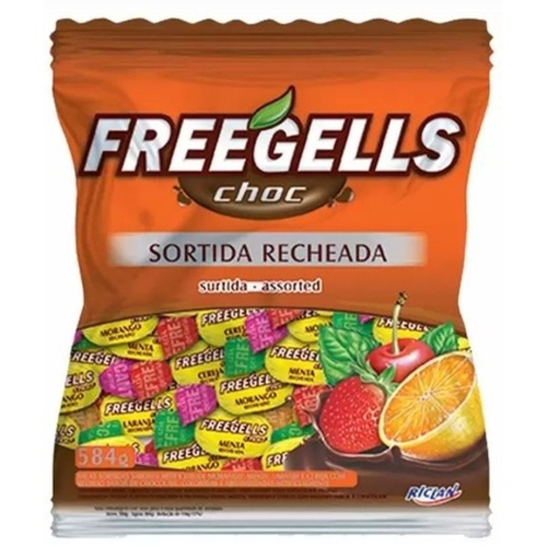 Detalhes do produto Bala Dura Freegells Choc 400Gr Riclan Sortidos