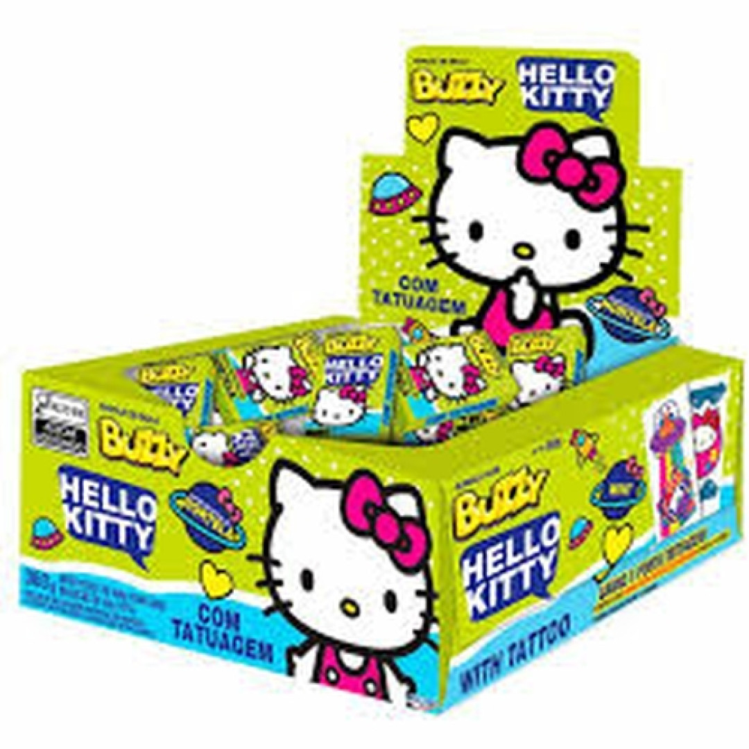 Detalhes do produto Chicle Buzzy Hello Kitty 90Un Riclan Hortela